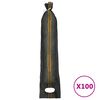 vidaXL Пясъчни торби, 100 бр, тъмнозелени, 103x25 см, HDPE