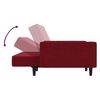 vidaXL 2-местен диван с поставка за крака, виненочервен, кадифе