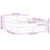 vidaXL Легло с пружинирана основа с таблото Таупе 160 x 200 cm текстил