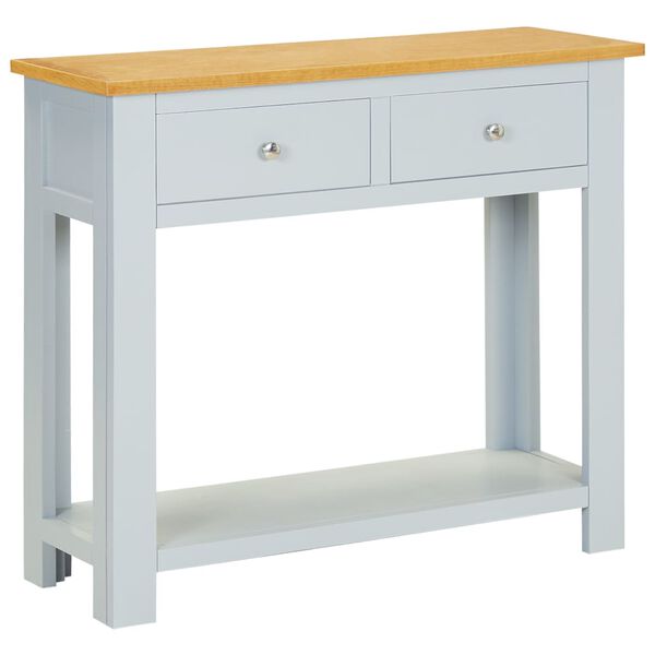 vidaXL Конзолна маса, 83х30х73 см, дъбово дърво масив