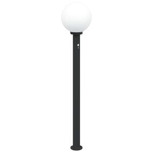 vidaXL Осветителна колона със сензор 120 см, черна, IP44