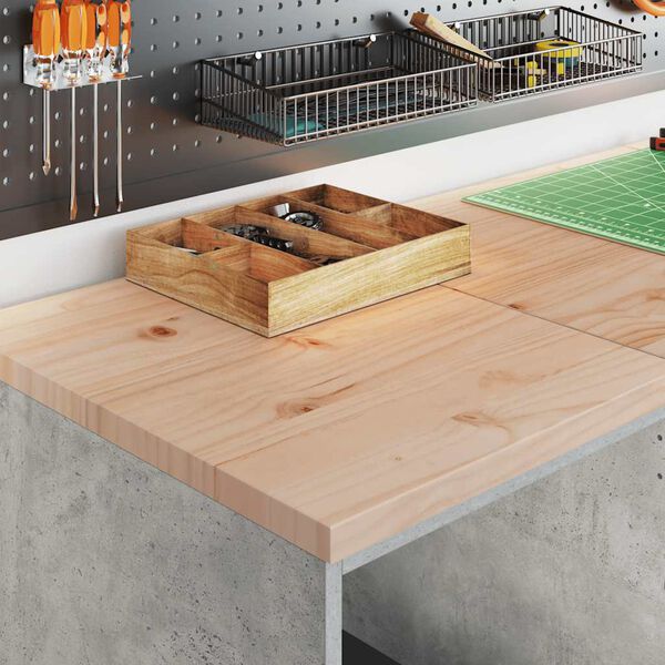 vidaXL Гаражен шкаф за съхранение, бетонно сив, 40x51x85 см, бор масив