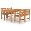 vidaXL Градински комплект за хранене, 5 части, 150x90 см, масивно тиково дърво