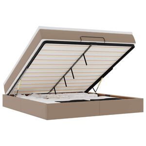 vidaXL Османска легло с матрак, капучино, 180x200 см, изкуствена кожа