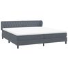 vidaXL Box Spring легло с матраци Тъмно сиво 180x210 cm кадифе