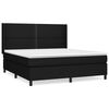 vidaXL Боксспринг легло с матрак, черно, 160x200 см, плат