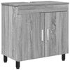 vidaXL Шкаф със светло за баня Сив Сонома 60 x 35 x 60 см