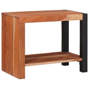 vidaXL Рафт за книги Кафяво 50 x 30 x 40 см Солидно акациево дърво