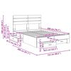 vidaXL Рамка за легло с чекмедже с таблото Инженерно дърво