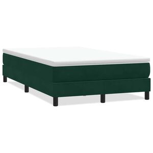 vidaXL Box Spring легло без матрак Тъмнозелено 120x210 cm кадифе