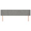 vidaXL Горна табла за легло с уши, светлосива, 183x16x78/88 см, кадифе