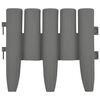 vidaXL Градински кантове, 36 бр, сиви, 10 м, полипропилен