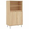 vidaXL Висок шкаф, сонома дъб, 60x36x110 см, инженерно дърво