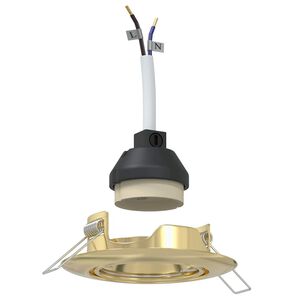 vidaXL Прожектор 6 pcs Златист 9 x 9 x 2.5 см Метал