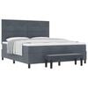 vidaXL Легло с пружинирана основа Тъмносив 200 x 180 cm Кадифе