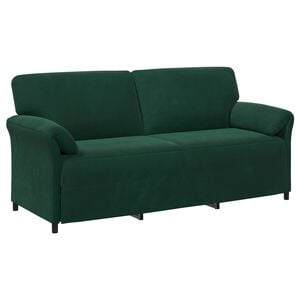 vidaXL 3-местен диван Тъмнозелено 198 x 83 x 95 см Кадифе