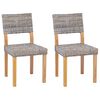 vidaXL Трапезен стол GENDT 2 бр. Кубу Ратан Кубу сив 46 x 55 x 84 см