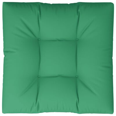 vidaXL Палетна възглавница, зелена, 80x80x12 см, текстил