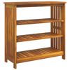 vidaXL Градинско шкафче с рафт със съхранение Естествен 90 x 40 x 90см