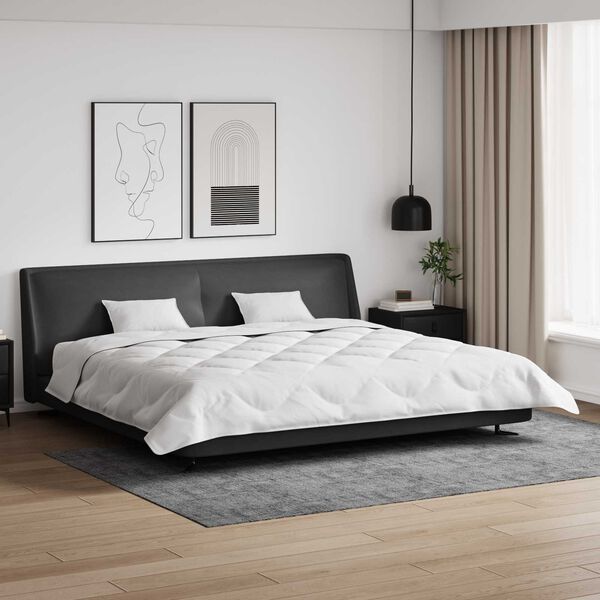 vidaXL Зимен юрган с възглавница 3 pcs Бяло Микрофибър