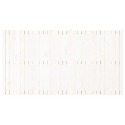 vidaXL Стенна табла за спалня, бяла, 204x3x110 см, борово дърво масив