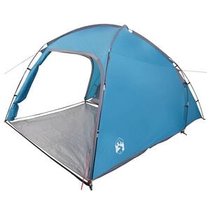 vidaXL Кабинна палатка с покрив Синьо 370 x 230 x 185 см тафта