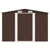 vidaXL Градинска барака, 257x298x178 см, метал, кафява