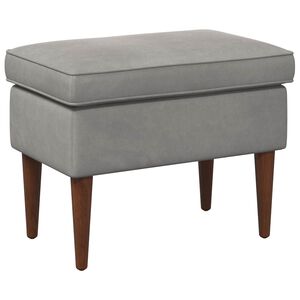 vidaXL Пуф за крака Светлосиво 55 x 35 x 41 см Кадифе