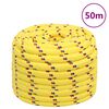 vidaXL Въже за лодка жълто 20 мм 50 м полипропилен