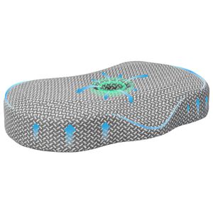 vidaXL Възглавница за врат Сив 53 x 34,5 x 10,5 см Мемори пяна