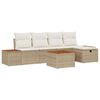 vidaXL Градински Софа Комплект 6 бр. Бежово полиратан