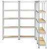 vidaXL 5-слойни рафтове за съхранение 4 бр.