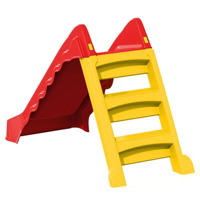 vidaXL Сгъваема пързалка за деца за закрито и открито червено и жълто