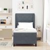 vidaXL Легло с пружинирана основа Тъмен сив 200 x 90 см Полиестер