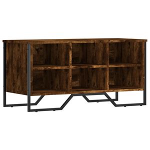 vidaXL Шкаф за обувки, опушен дъб, 90x38x45,5 см, инженерно дърво