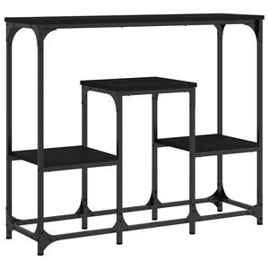 vidaXL Конзолна маса, черна, 89,5x28x76 см, инженерно дърво