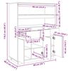 vidaXL Висок шкаф, 89x40x116,5 см, борово дърво масив