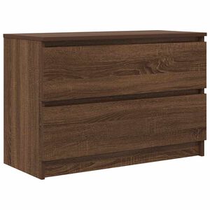 vidaXL ТВ шкаф Кафяв дъб 80x35x54 cm Инженерна дървесина