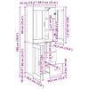 vidaXL Висок шкаф с чекмедже 2 pcs Старо дърво Инженерно дърво