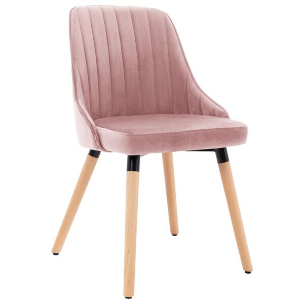 323056 vidaXL Dining Chairs 2 pcs Pink Velvet