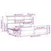 vidaXL Рамка за легло без матрак, восъчнокафяв, 180x200 см, бор масив