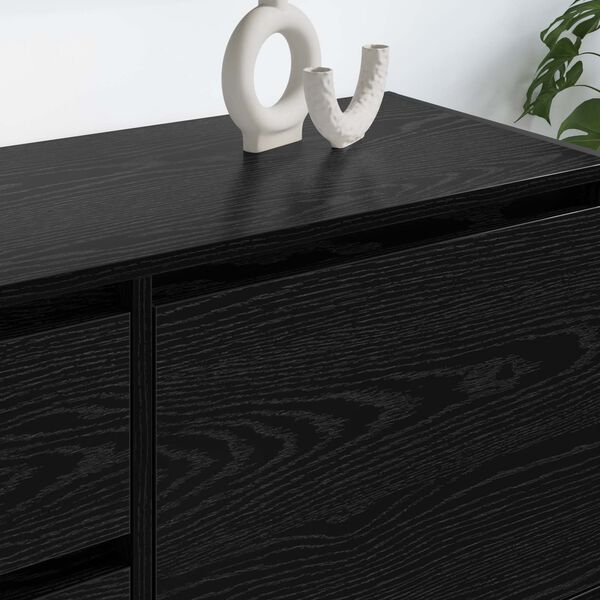 vidaXL ТВ шкаф Черния дъб 100 x 36 x 49.5 см Инженерно дърво