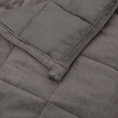 vidaXL Утежнено одеяло сиво 200x200 см 13 кг плат