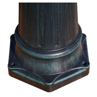 vidaXL Градински фенер, 2 рогатки, 230 см, тъмнозелено/черно, алуминий