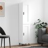 vidaXL Висок шкаф, бял, 34,5x34x180 см, инженерно дърво