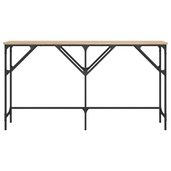 vidaXL Конзолна маса, дъб сонома, 140x29x75 см, инженерно дърво