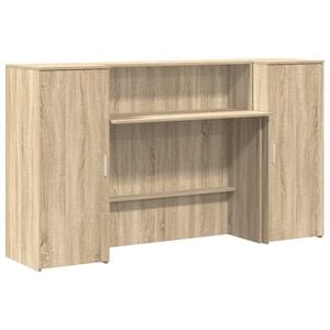 vidaXL Приемно бюро, дъб сонома, 180x50x103,5 см, инженерно дърво