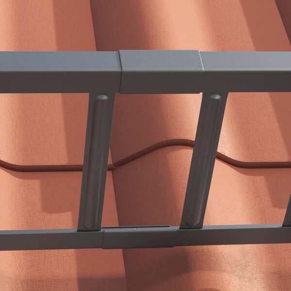 vidaXL Снегозадържател за покрив Антрацит 1200 x 2,5 x 20 см Стомана