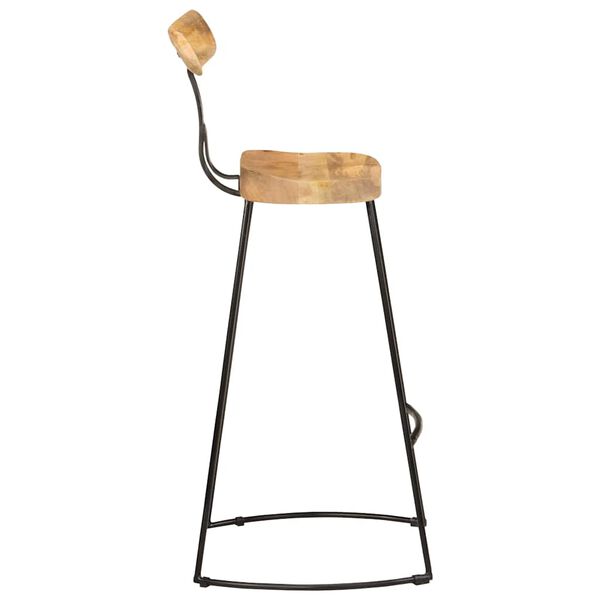 vidaXL Бар табуретки, 2 бр, 49x43x103 см, мангово масив дърво