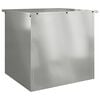 vidaXL Кутия за съхранение на открито Сребрист 55 x 50,5 x 50 см